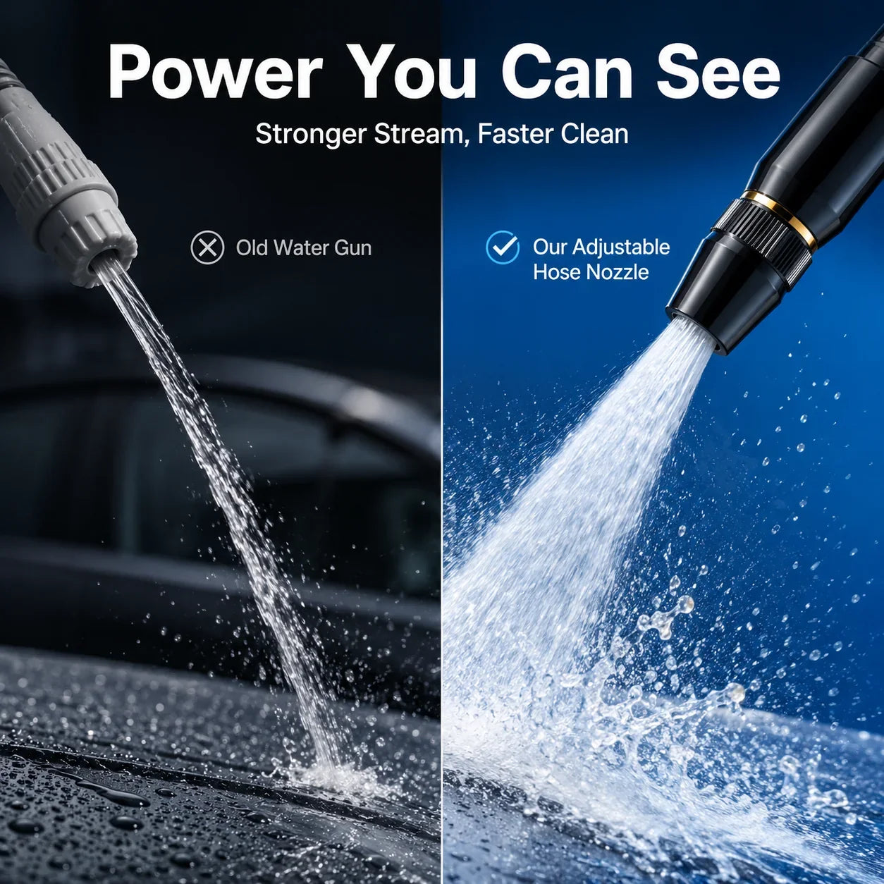 Dual-Spray High-Pressure Garden Hose Wand for Outdoor Cleaning