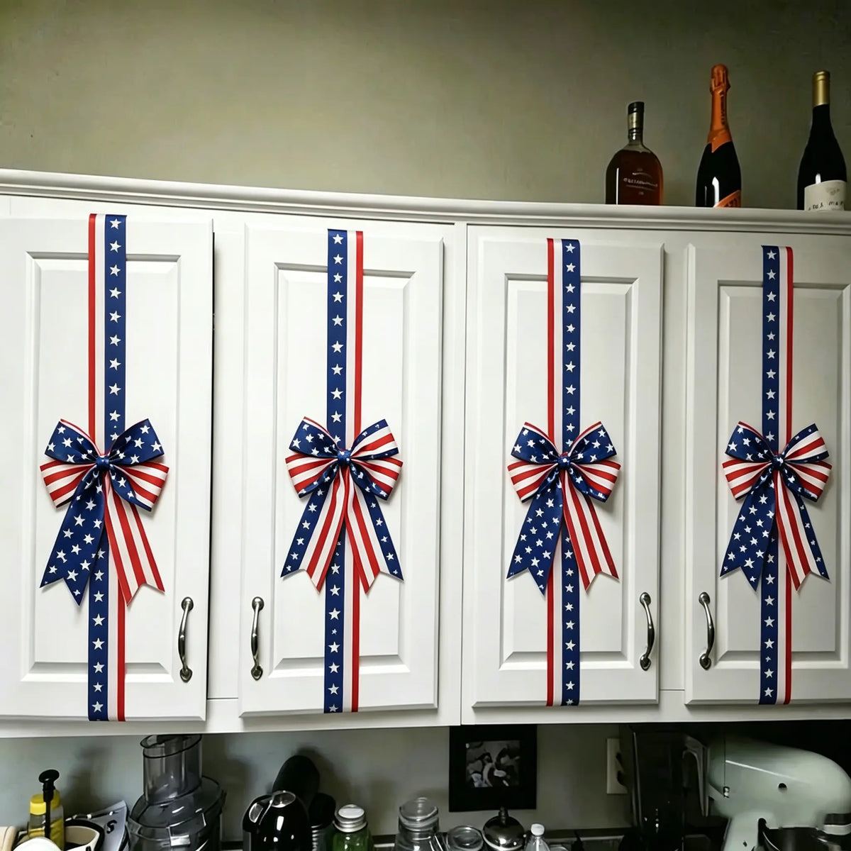 Patriotic Cabinet Door Fringe for Independence and Memorial Displays