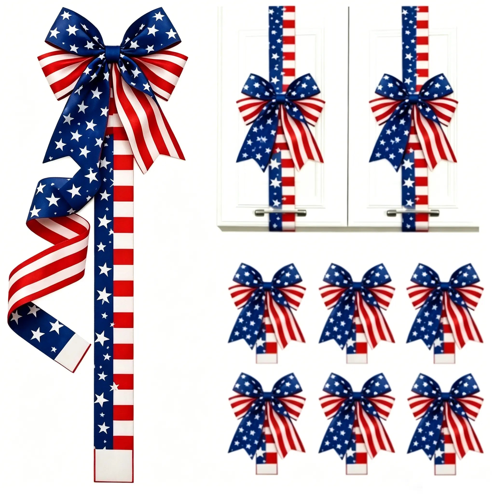 Patriotic Cabinet Door Fringe for Independence and Memorial Displays