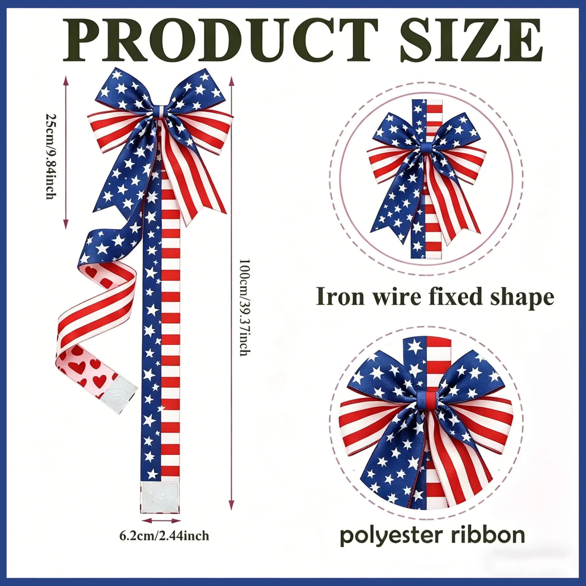 Patriotic Cabinet Door Fringe for Independence and Memorial Displays