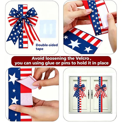 Patriotic Cabinet Door Fringe for Independence and Memorial Displays