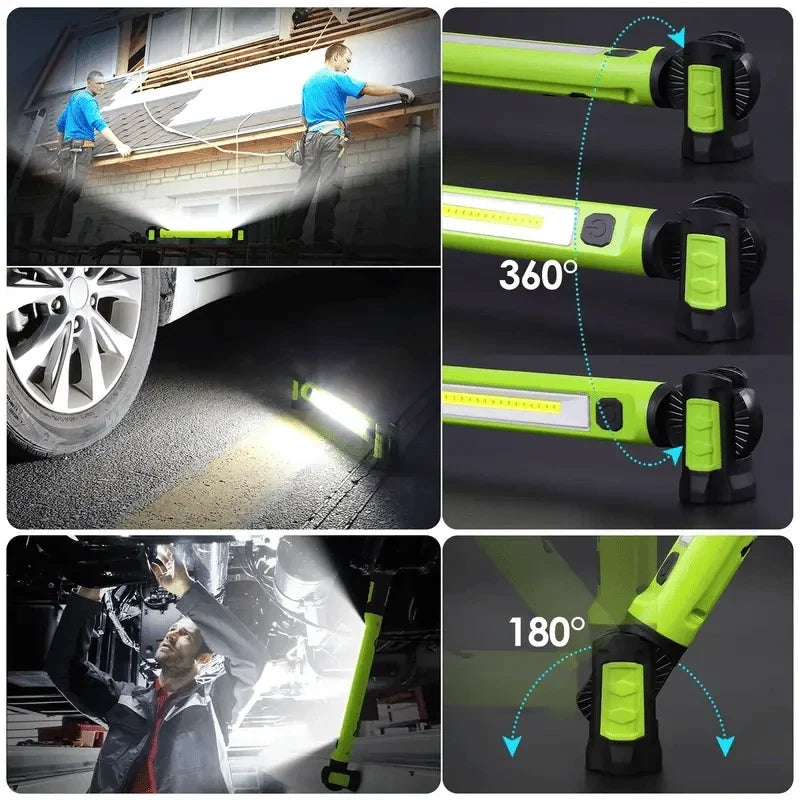 3000-Lumen Rechargeable Magnetic Work Light for Jobsite Tasks