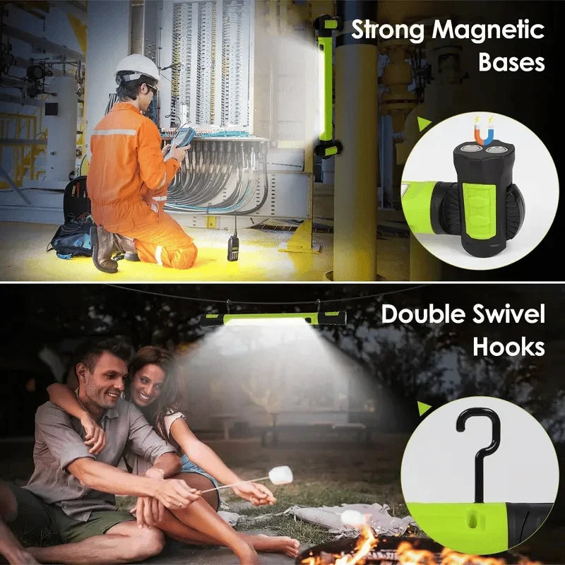 3000-Lumen Rechargeable Magnetic Work Light for Jobsite Tasks