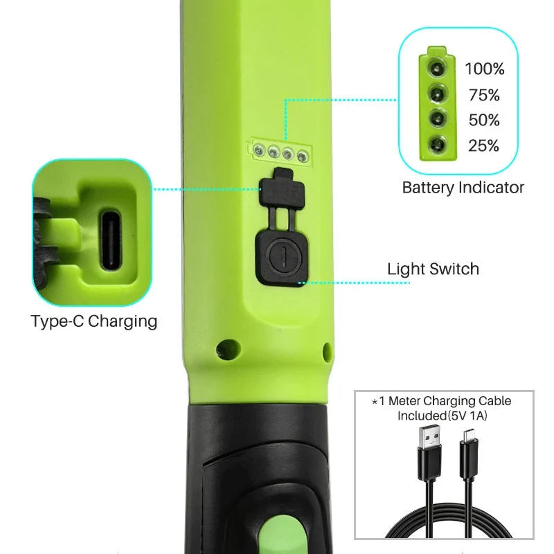 3000-Lumen Rechargeable Magnetic Work Light for Jobsite Tasks