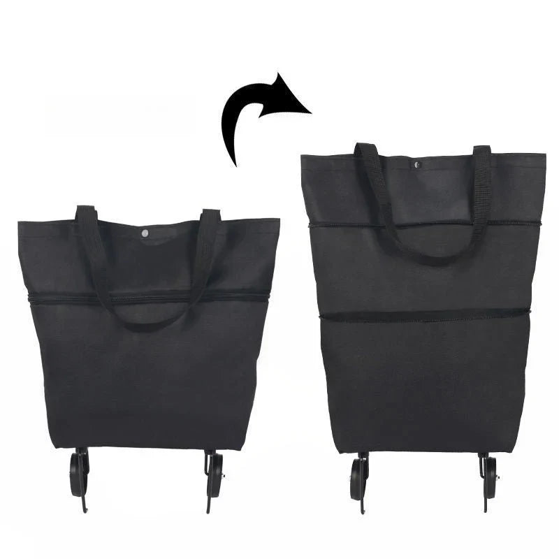 Space-Saving Foldable 2-in-1 Shopping Bag for Organized Storage