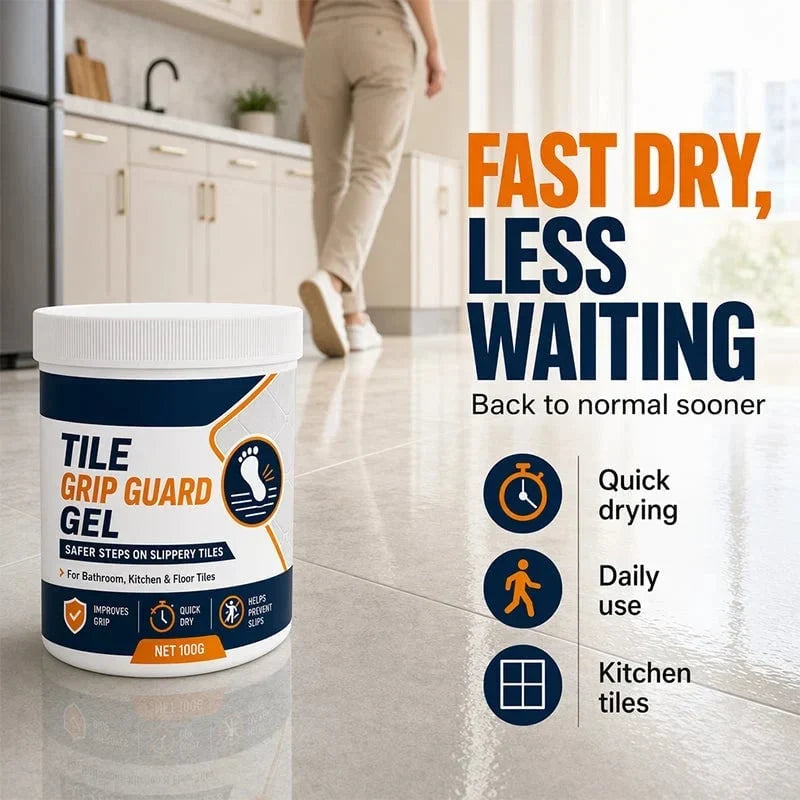 Anti-Slip Grip Gel Adhesive for Smooth Tile Surfaces