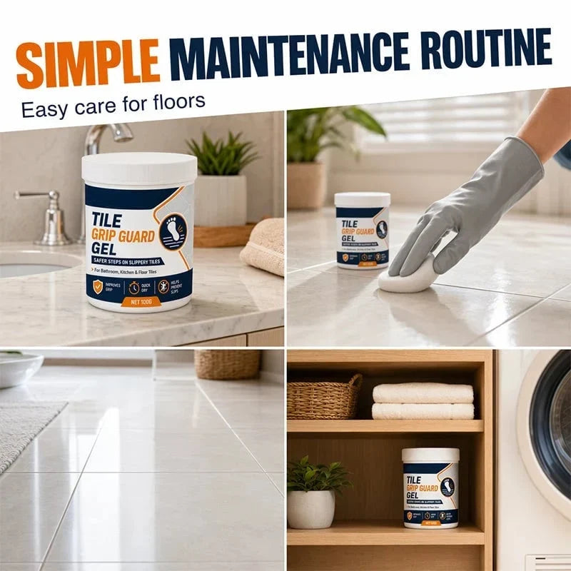 Anti-Slip Grip Gel Adhesive for Smooth Tile Surfaces