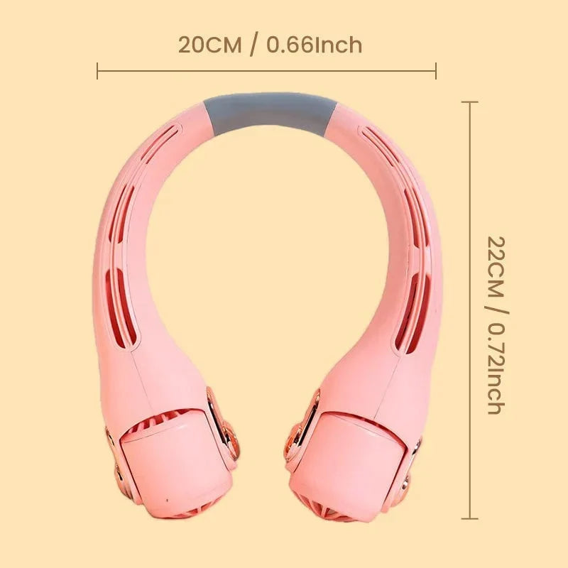 Purpose-Built Neck Air Conditioner Fan – Ultra‐quiet, 360° rotating