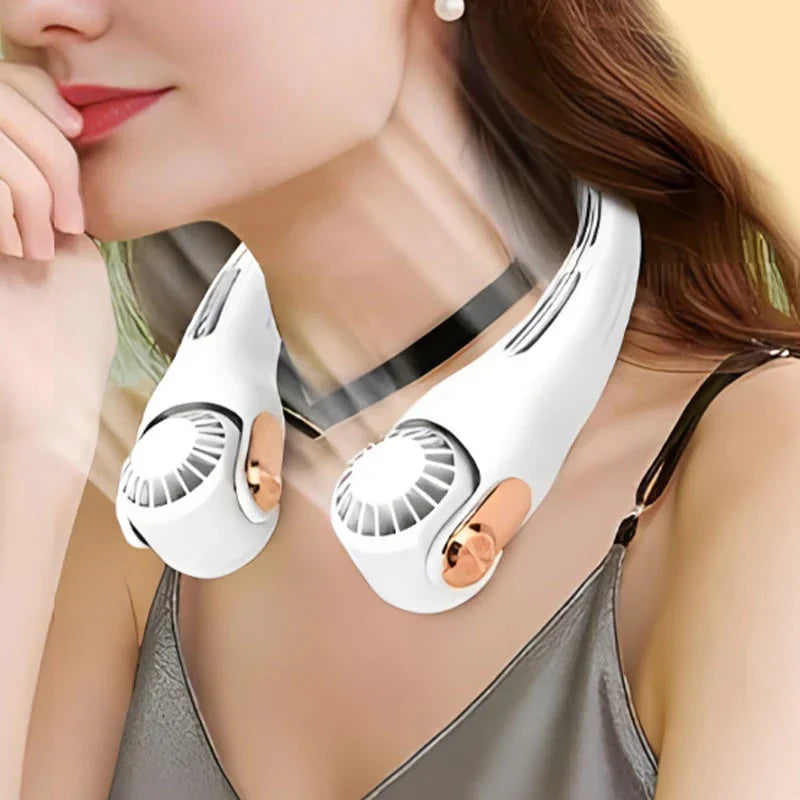 Purpose-Built Neck Air Conditioner Fan – Ultra‐quiet, 360° rotating