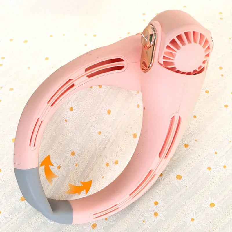 Purpose-Built Neck Air Conditioner Fan – Ultra‐quiet, 360° rotating
