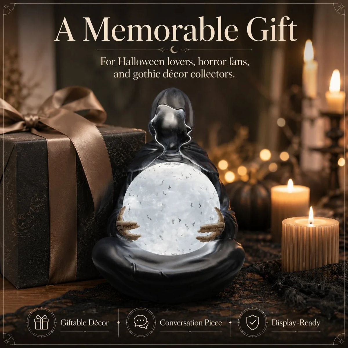 Decorative Mystic Reaper Crystal Ball Light for Focused Lighting
