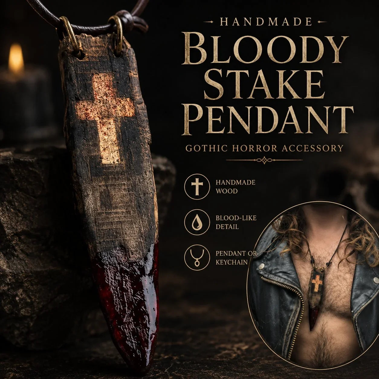 Purpose-Built Handmade vintage bloodwood amulet for Everyday Use