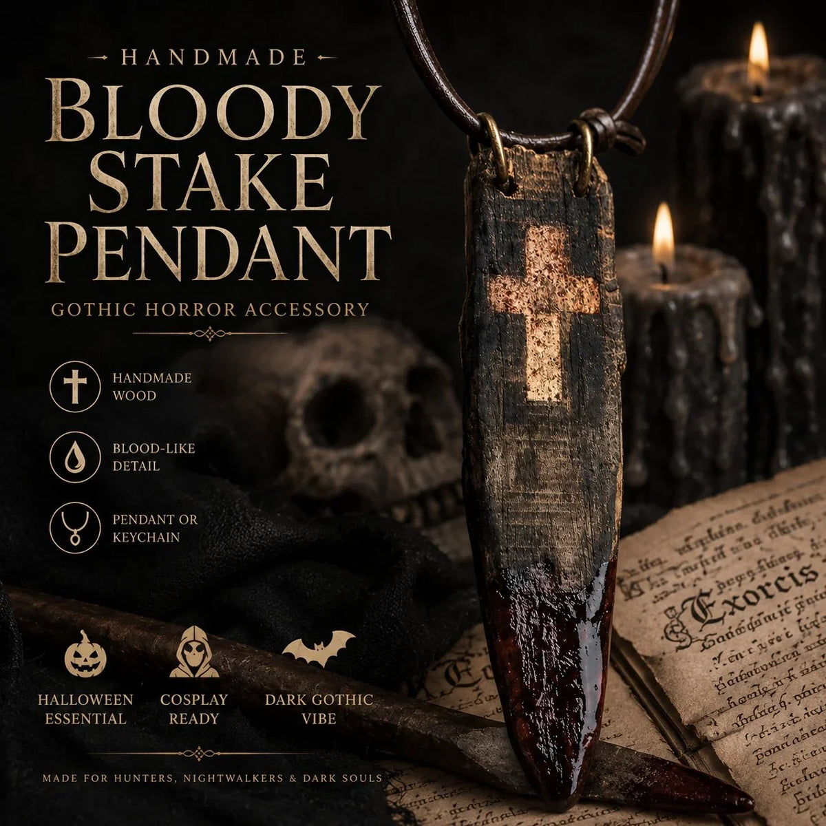 Purpose-Built Handmade vintage bloodwood amulet for Everyday Use