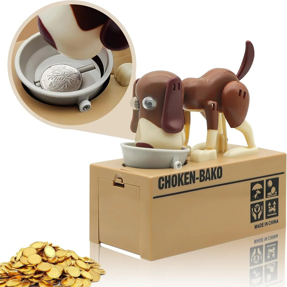 Pet-Friendly Hungry Dog Coin Bank for Daily Pet Care