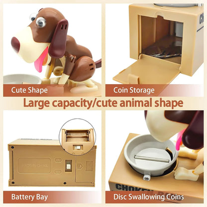 Pet-Friendly Hungry Dog Coin Bank for Daily Pet Care