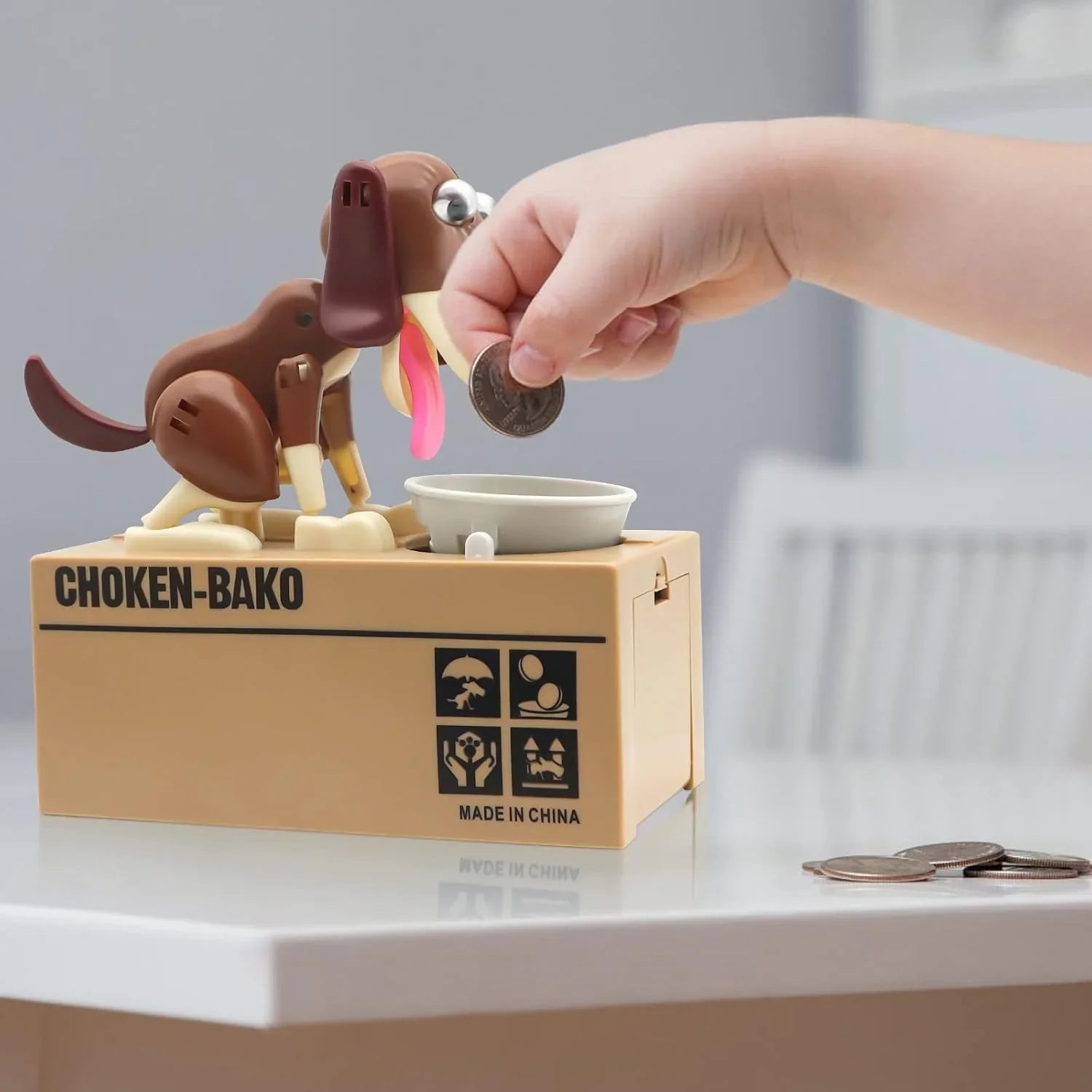 Pet-Friendly Hungry Dog Coin Bank for Daily Pet Care