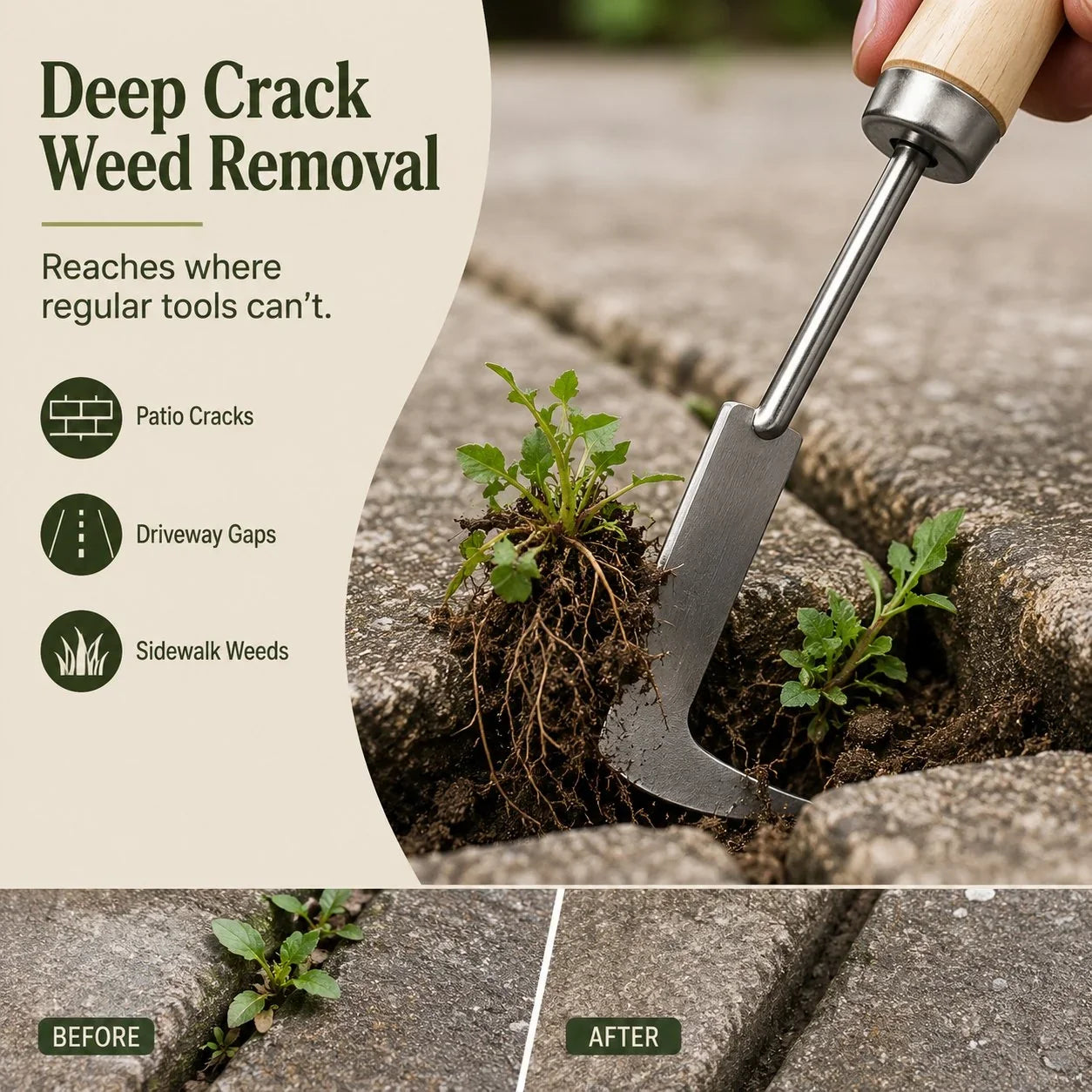 Purpose-Built Patio Crack Weeder for Everyday Use