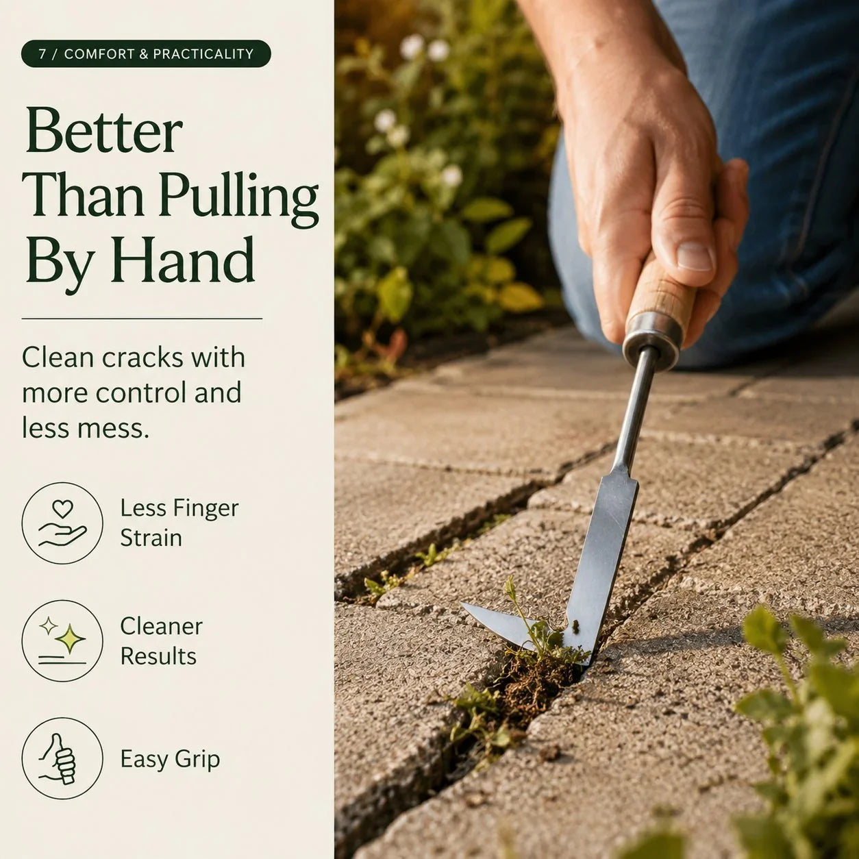 Purpose-Built Patio Crack Weeder for Everyday Use