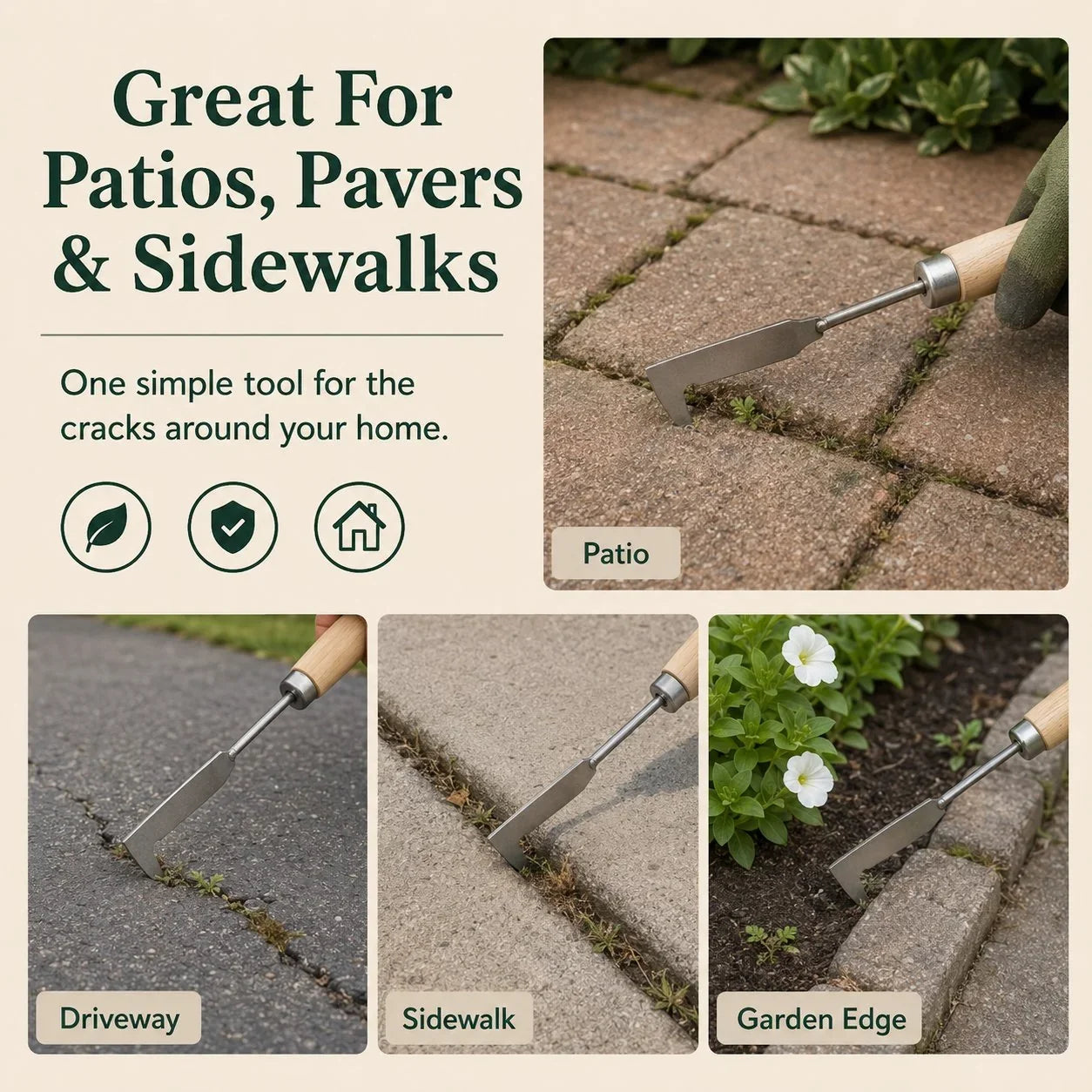 Purpose-Built Patio Crack Weeder for Everyday Use
