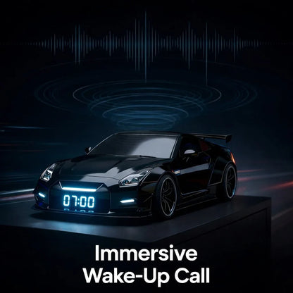 GTR Hypercar Alarm Clock with Flame, Smoke and LED Light Effects