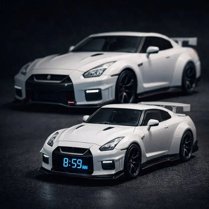 GTR Hypercar Alarm Clock with Flame, Smoke and LED Light Effects