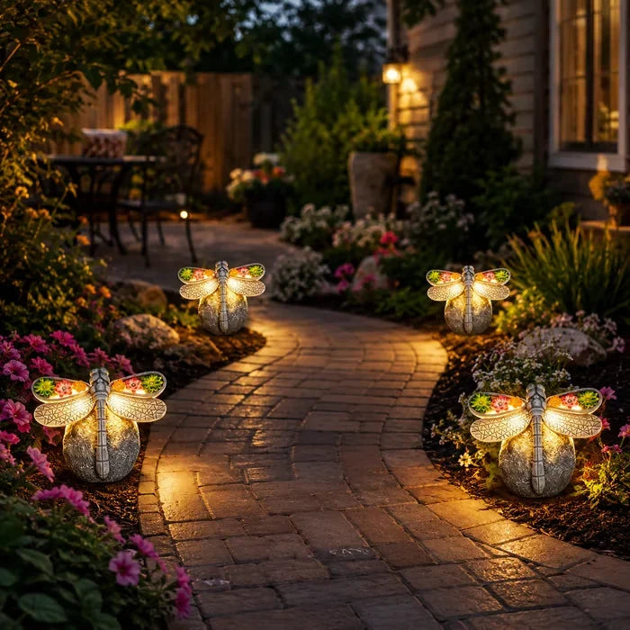 Outdoor Solar Dragonfly Garden Light Decor for Garden Display
