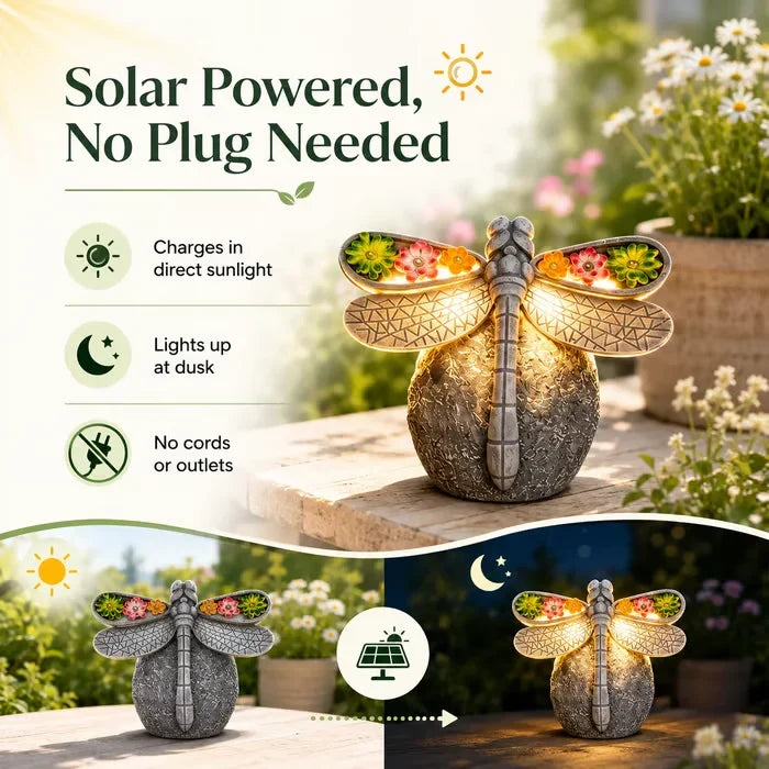 Outdoor Solar Dragonfly Garden Light Decor for Garden Display