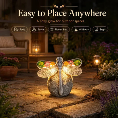 Outdoor Solar Dragonfly Garden Light Decor for Garden Display