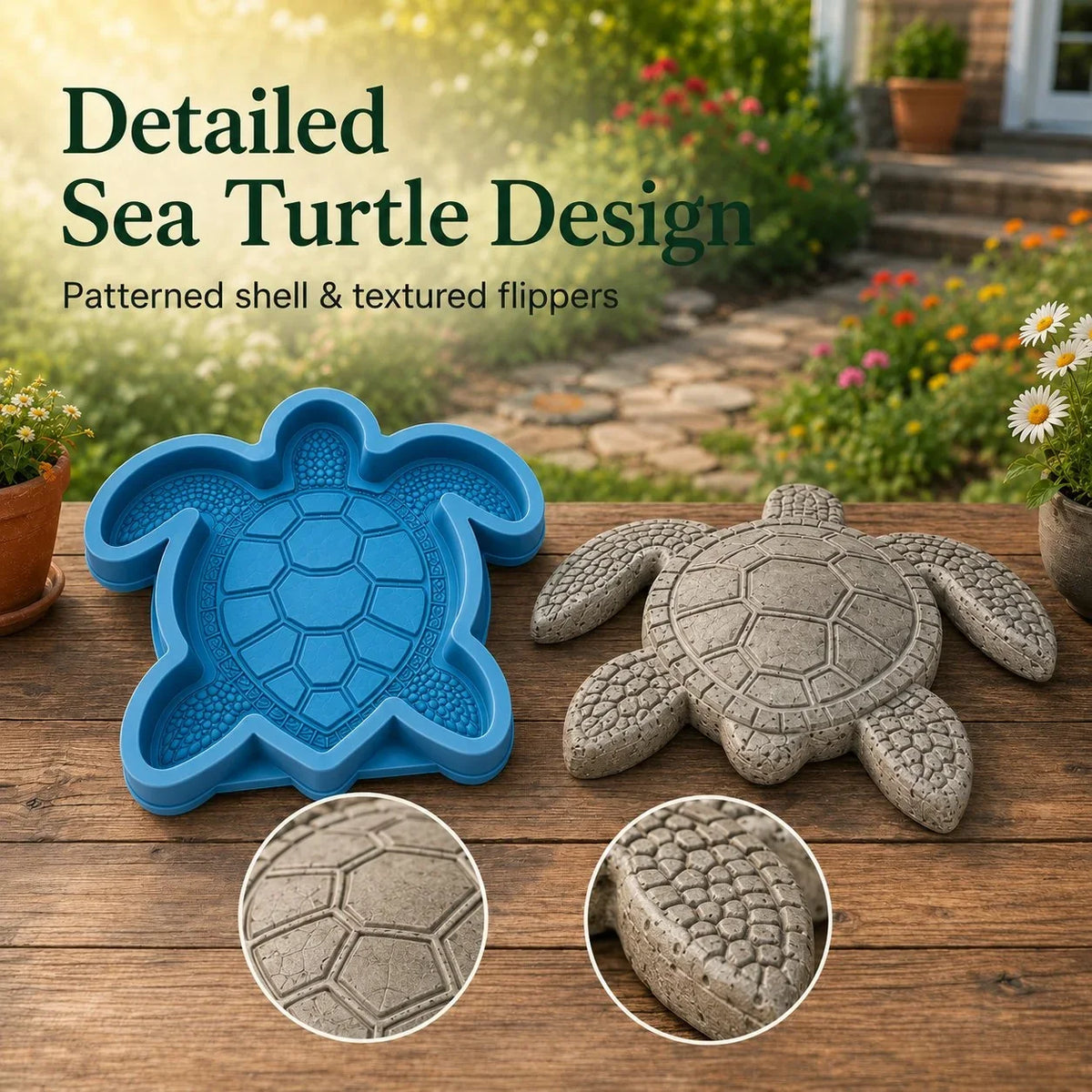 Outdoor Reusable Ocean Theme Garden Art Mold – Make Your Garden Truly