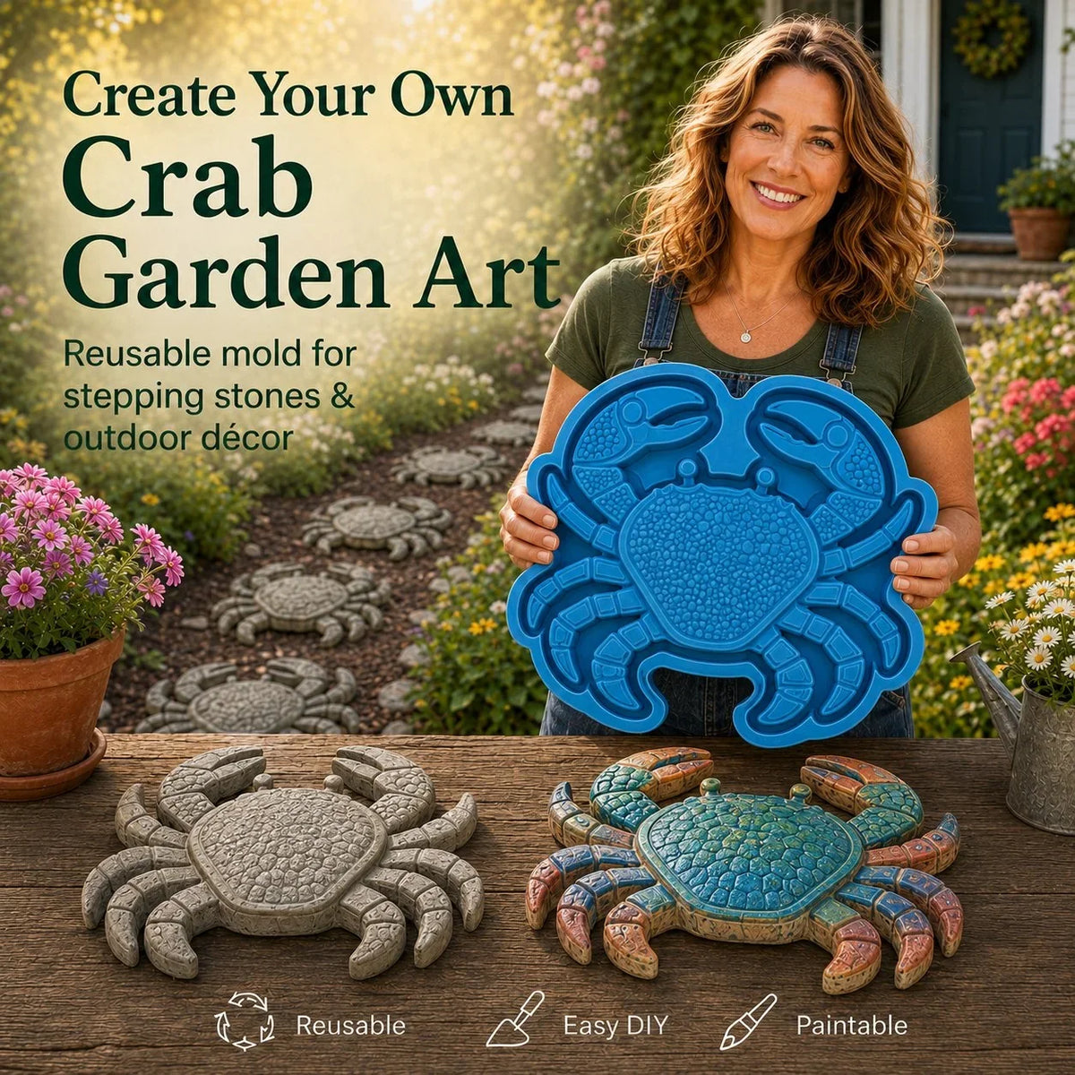 Outdoor Reusable Ocean Theme Garden Art Mold – Make Your Garden Truly
