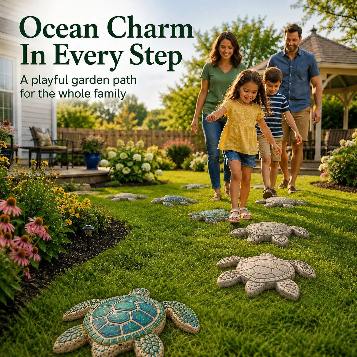Outdoor Reusable Ocean Theme Garden Art Mold – Make Your Garden Truly