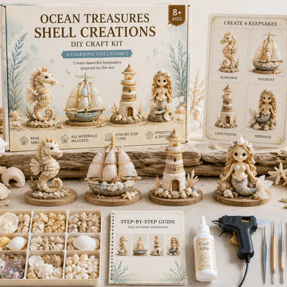 Hands-On DIY Seashell Craft Kit – Keepsake Decor for Creative Play