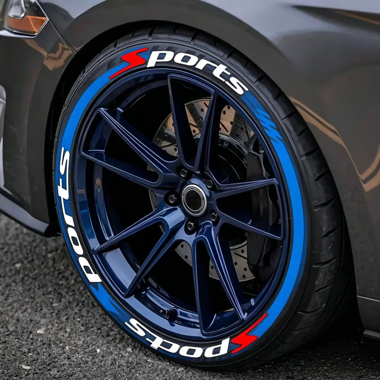 Vehicle-Ready 4PCS 3D Tire Lettering Stickers – Thickened Wheel