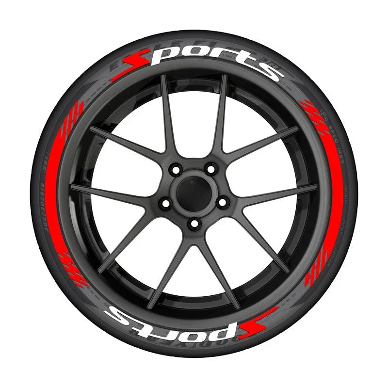 Vehicle-Ready 4PCS 3D Tire Lettering Stickers – Thickened Wheel