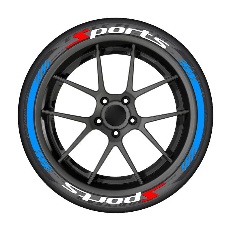 Vehicle-Ready 4PCS 3D Tire Lettering Stickers – Thickened Wheel