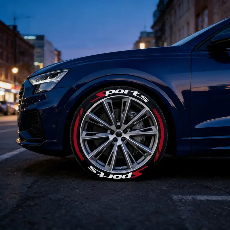 Vehicle-Ready 4PCS 3D Tire Lettering Stickers – Thickened Wheel