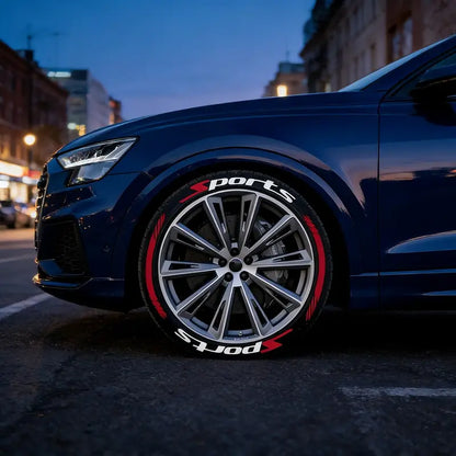 Vehicle-Ready 4PCS 3D Tire Lettering Stickers – Thickened Wheel