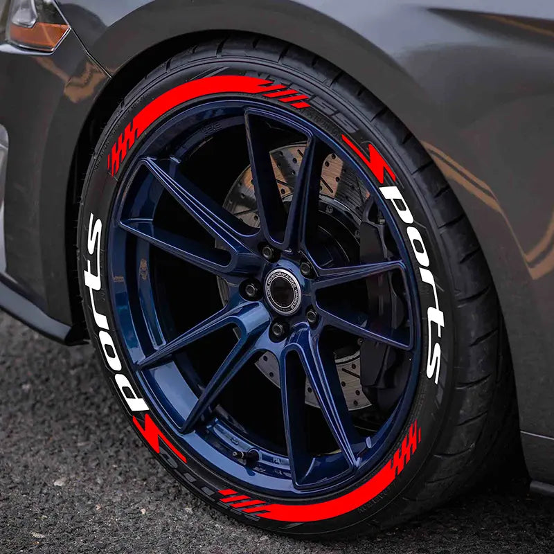 Vehicle-Ready 4PCS 3D Tire Lettering Stickers – Thickened Wheel