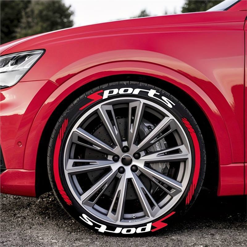 Vehicle-Ready 4PCS 3D Tire Lettering Stickers – Thickened Wheel