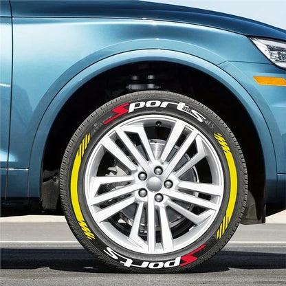 Vehicle-Ready 4PCS 3D Tire Lettering Stickers – Thickened Wheel