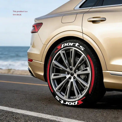 Vehicle-Ready 4PCS 3D Tire Lettering Stickers – Thickened Wheel