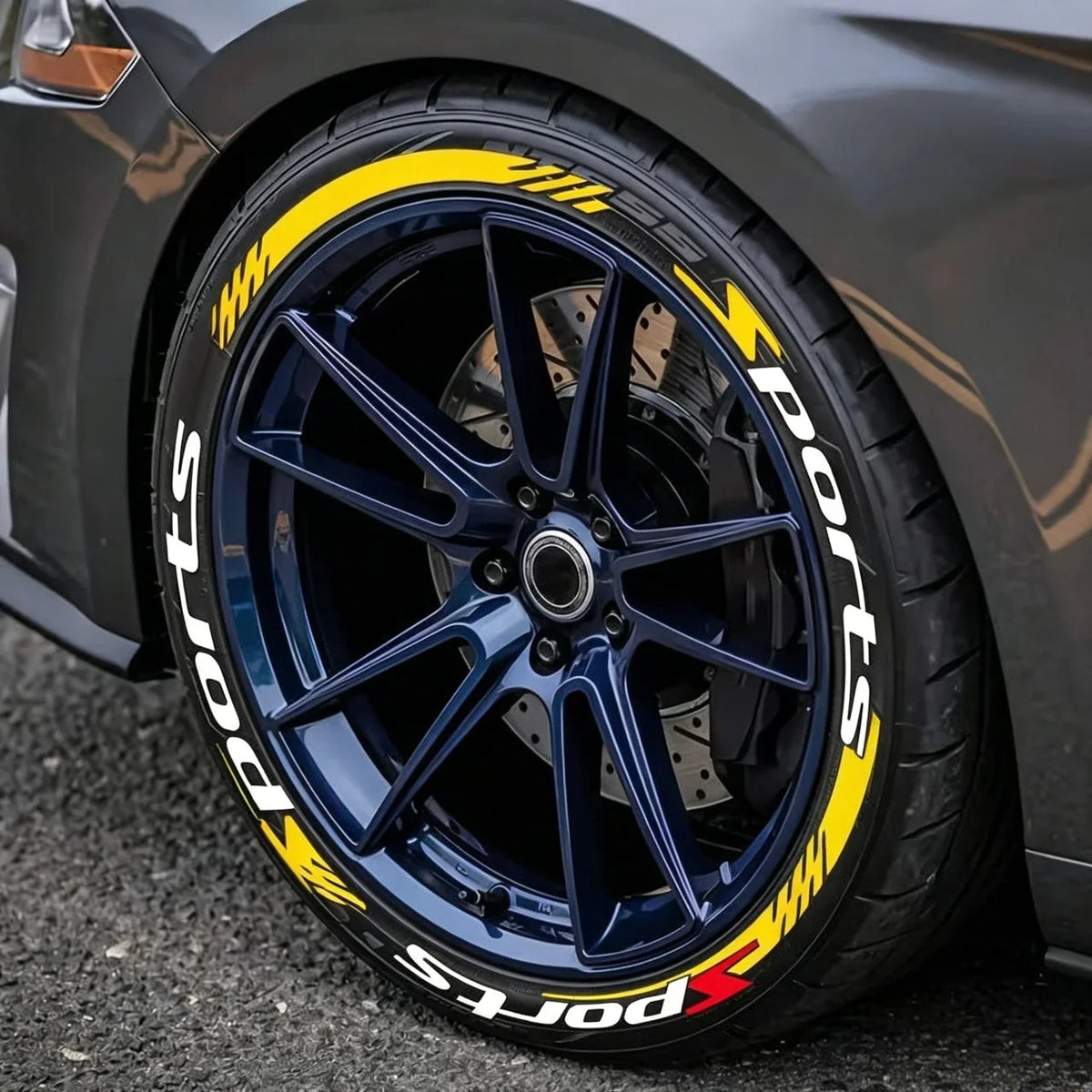 Vehicle-Ready 4PCS 3D Tire Lettering Stickers – Thickened Wheel