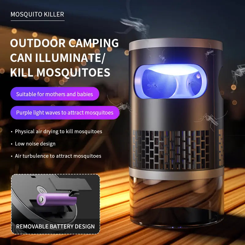 Decorative Indoor Insect Trap with Light and Suction Non Zapper