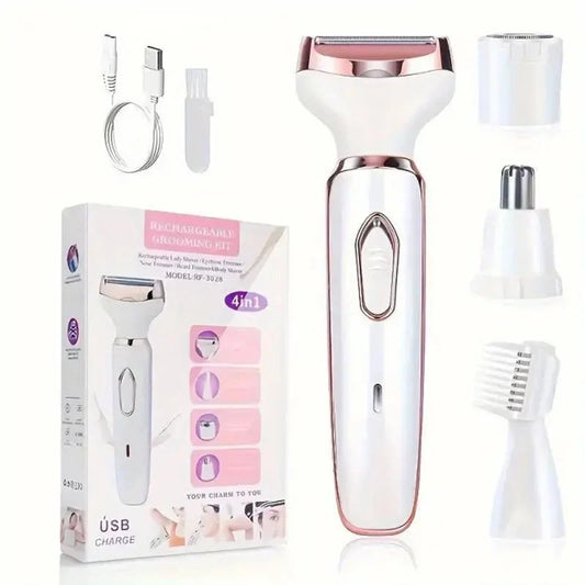Purpose-Built 4-In-1 Electric Cordless Lady Body Hair
