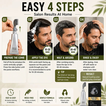 Comb-On Hair Color Applicator for Quick Gray Root Coverage