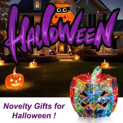 Decorative Iridescent Pumpkin Light – Prism-Effect Pumpkin Art