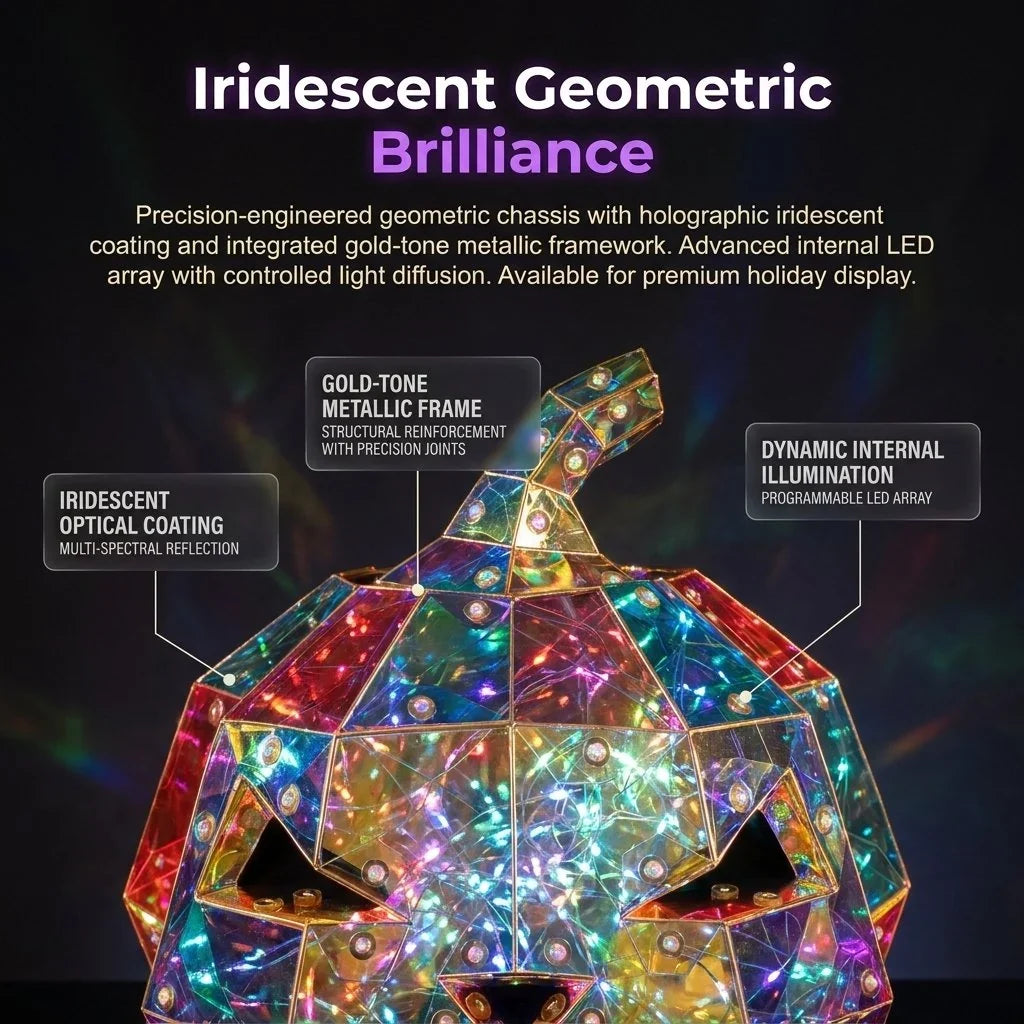Decorative Iridescent Pumpkin Light – Prism-Effect Pumpkin Art