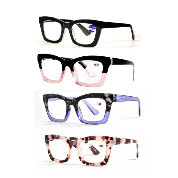 Decorative Anti Blue Light Glasses Set 4 Pairs Oprah Style Unisex