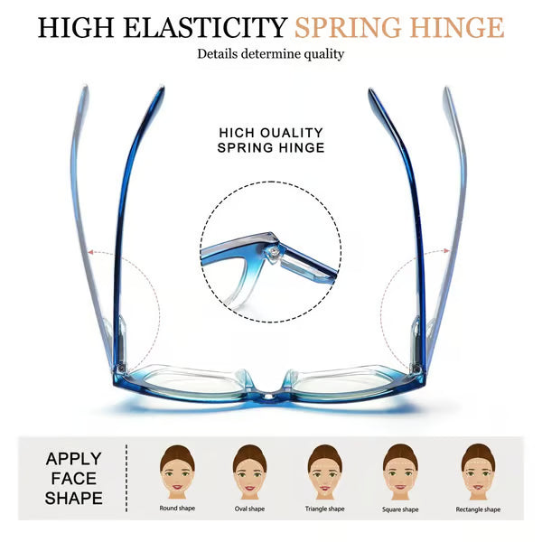 Decorative Anti Blue Light Glasses Set 4 Pairs Oprah Style Unisex