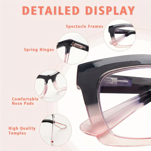 Decorative Anti Blue Light Glasses Set 4 Pairs Oprah Style Unisex
